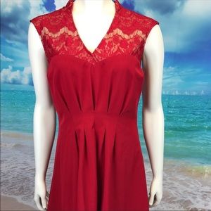Chelsea & Violet Red Lace Dress